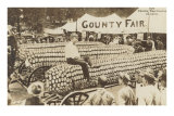Man Sitting on Giant Ear of Corn Prints