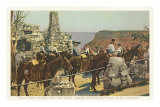 Mules at Lookout, Grand Canyon Prints