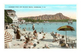 Diamond Head and Waikiki, Hawaii Posters