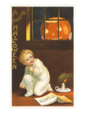 Halloween, Jack O'Lantern Looking in Window Posters