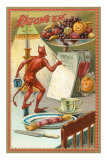 Halloween, Devil Writing Menu Posters