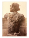 Yakuza with Tattooed Back Poster