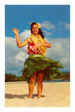 Danseuse traditionnelle, Hawaï Affiche