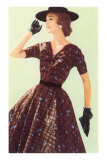Fifties Dress with Black Accessories Posters Fifties Dress with Black Accessories Posters