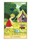 Children Camping Print