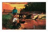 Little Boy Fishing by Sign Prints