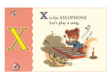 X is for Xylophone Lámina giclée X is for Xylophone Lámina giclée