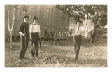 Men with Hanging Fish Prints