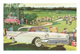 Fifties Cars on Golf Course Photo