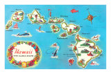 Map of Hawaii Láminas