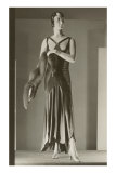 Twenties Mannequin in Evening Gown with Fox Posters