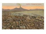 View of Mt. Vesuvius, Naples, Italy Kunstdruck