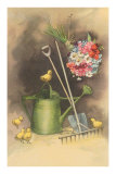 Bouquet Drying with Garden Implements Posters