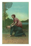 Driven to Drink, Couple Rough-Housing Posters