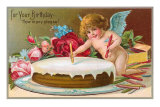 For Your Birthday, Cherub with Cake Posters