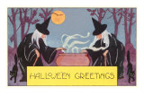 Two Witches Sampling Cauldron Brew Poster