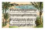 Aloha Oe Music, Lyrics Plakater Aloha Oe Music, Lyrics Plakater