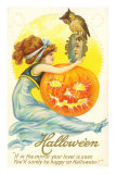 Halloween, Girl with Mirror Prints