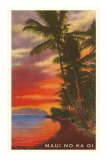 Maui No Ka Oi, Sunset on Lagoon Póster