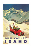 Sun Valley, Idaho, Vintage Truck with Skiers Posters