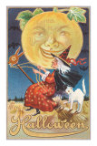 Halloween, Witch and Moon Posters
