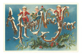 Victorian Santa Angels Prints