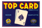 Top Card, Orange Crate Label Poster