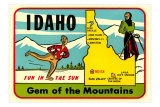 Idaho, Gem of the Mountains, Map Prints