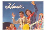 Hawaii, Tourist Couple on Ship's Rail Posters