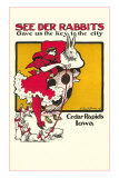 See Der Rabbits, Cedar Rapids, Iowa Prints