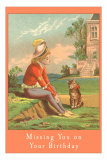 Missing You on Your Birthday, Boy and Cat Prints