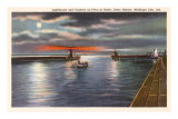 Lighthouse, Michigan City, Indiana Prints
