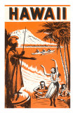 Hawaii, King Kamehameha and Outriggers Posters