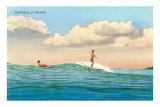 Surf, Waikiki, Hawaï Posters