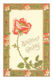 Birthday Greetings, Rose Prints