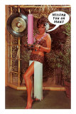 Tiki Vamp Woman with Candle, Missing You on Maui Posters
