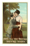 Take all You Want, Couple Kissing Print