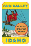 Sun Valley, Idaho, World's Greatest Skiing, Ski Lift Print