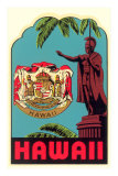 Kamehameha Statue, State Seal, Hawaii Poster