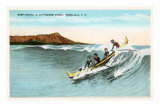 Surf Riders in Outrigger, Hawaii Photo