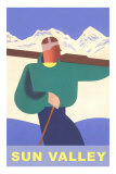 Skier, Sun Valley, Graphics Posters