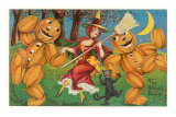 The Witch's Dance, Jack O'Lanterns, Cat Photo