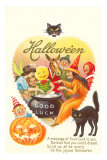 Halloween, Costumed Children and Poem Posters