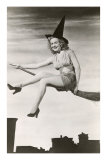 Halloween, Woman on Broomstick Photo