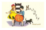 Halloween, Children with Jack O'Lantern Posters