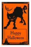 Happy Halloween, Black Cat Print