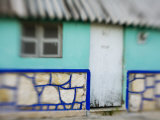Houses in Coastal Fishing Village, San Felipe, Yucatan, Mexico Photographic Print by Julie Eggers