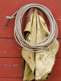Leather Chaps and Rope, Ponderosa Ranch, Seneca, Oregon, USA Photographic Print by Wendy Kaveney