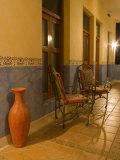 Outside Chair, Hotel Mediomundo, Merida, Yucatan, Mexico Photographic Print by Julie Eggers