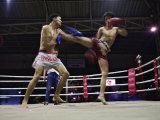 Thai Kickboxing Demonstration, Chiang Mai, Thailand Photographic Print by Adam Jones